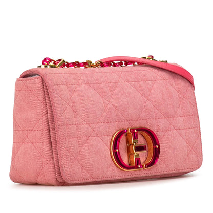 Dior Caro Cannage Pink Shoulder Bag