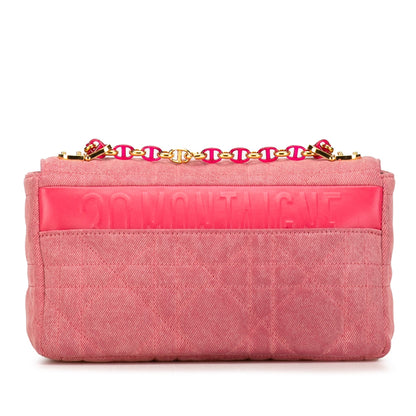 Dior Caro Cannage Pink Shoulder Bag Cannage