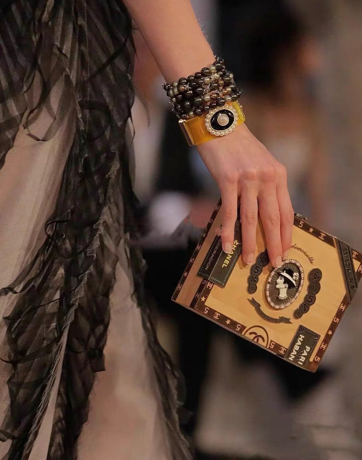 Chanel Luxury Leather Brown Handbag Leather