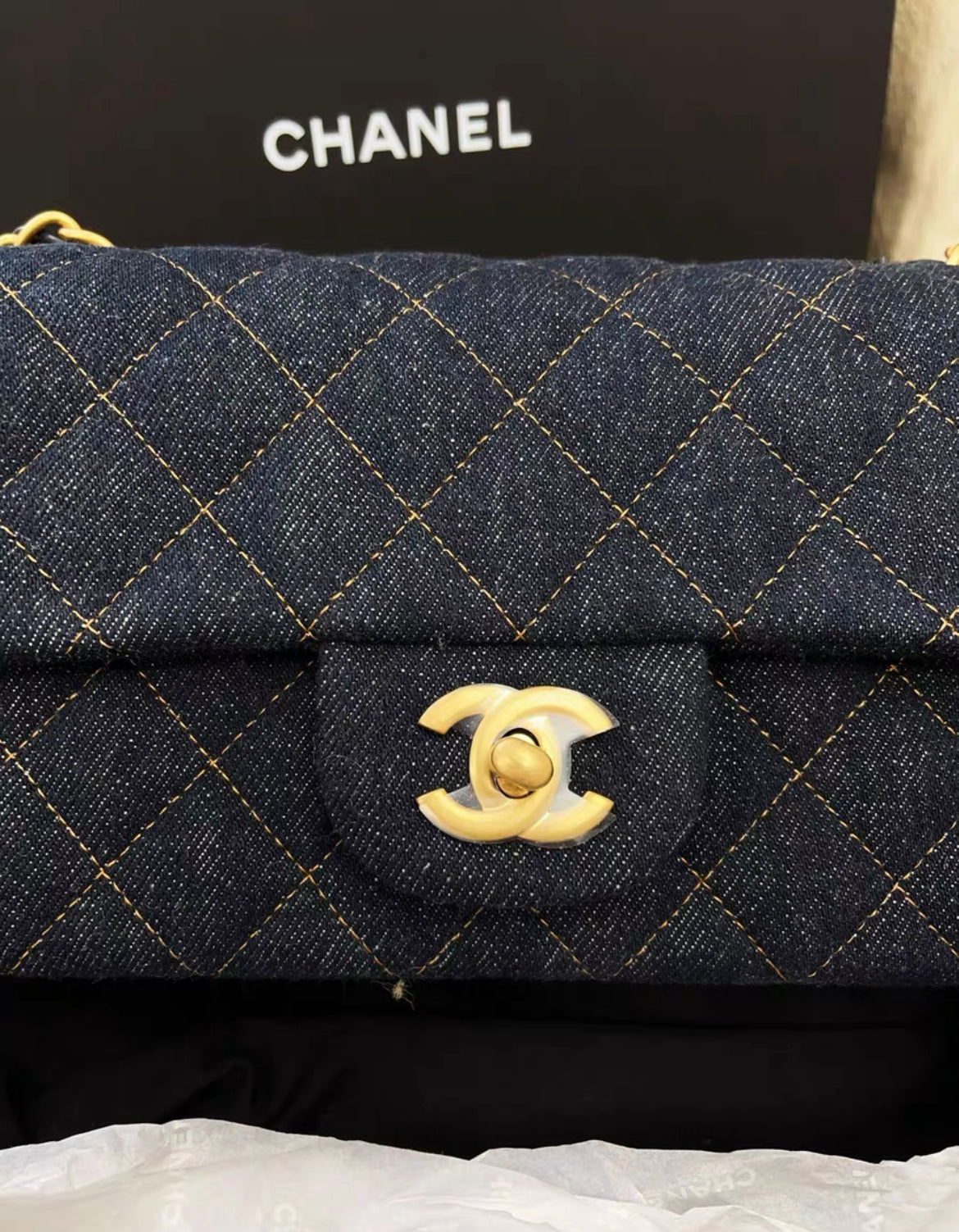 Chanel Mini Flap Gold Shoulder Bag