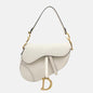 Dior Saddle Medium White 2019 Grained Leather Handbag