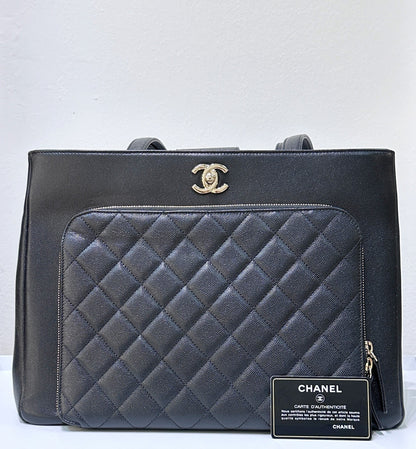 Chanel Business Affinity Shopping Tote Caviar Black GHW