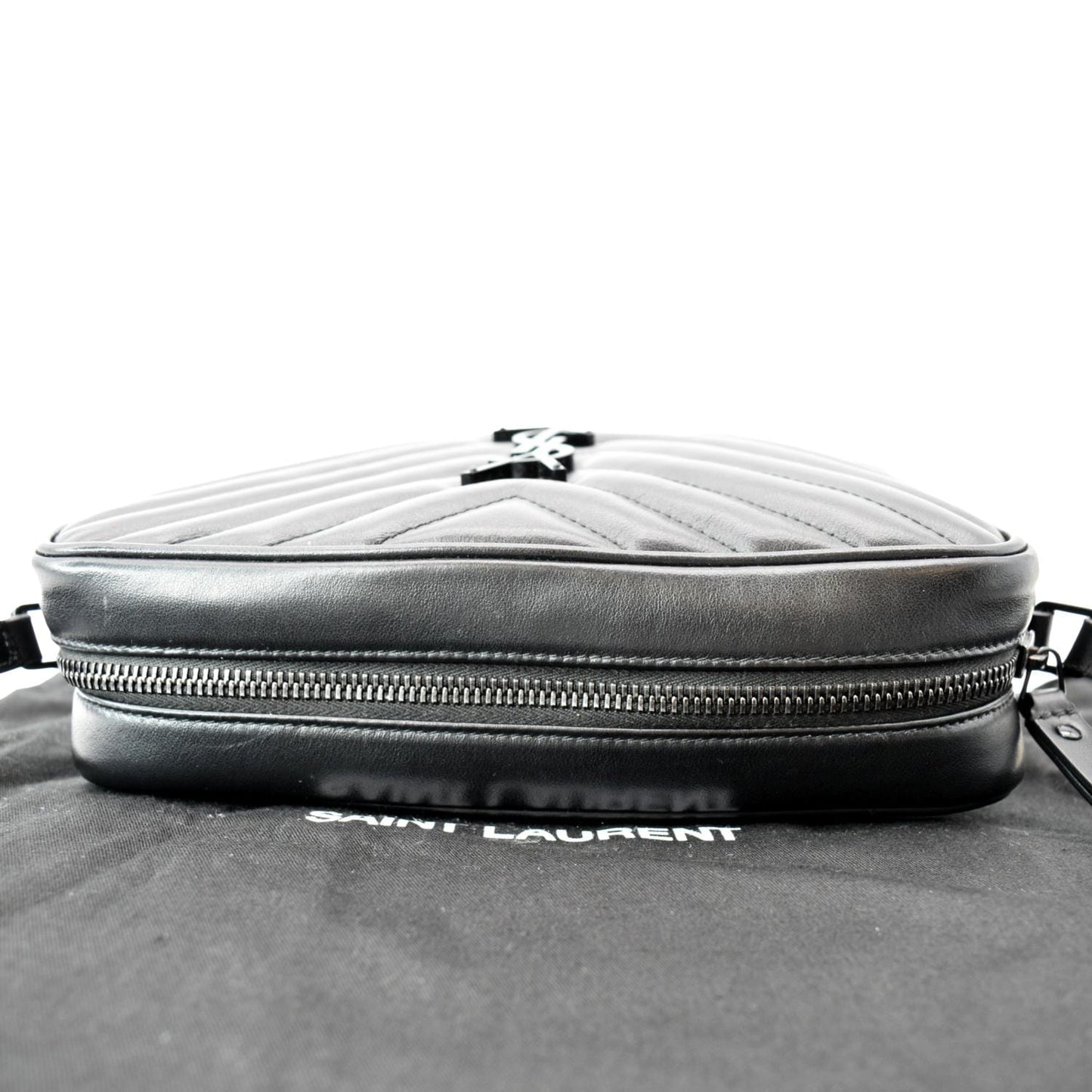 Saint Laurent Lou Leather Black Crossbody Style 7