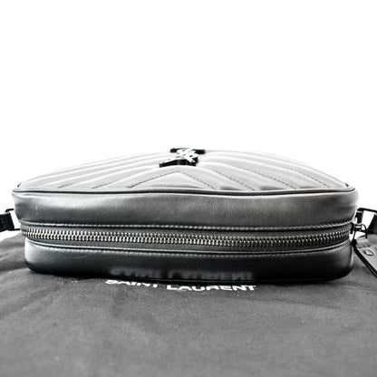 Saint Laurent Lou Leather Black Crossbody Style 7