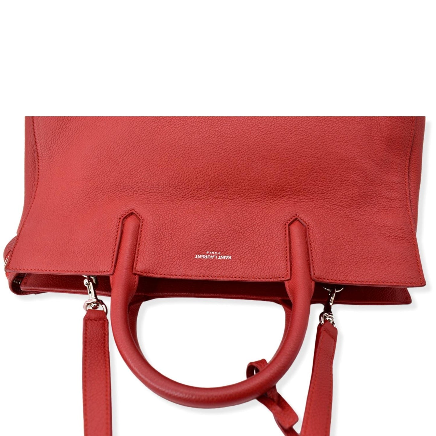 Saint Laurent Leather Red Handbag Style 35