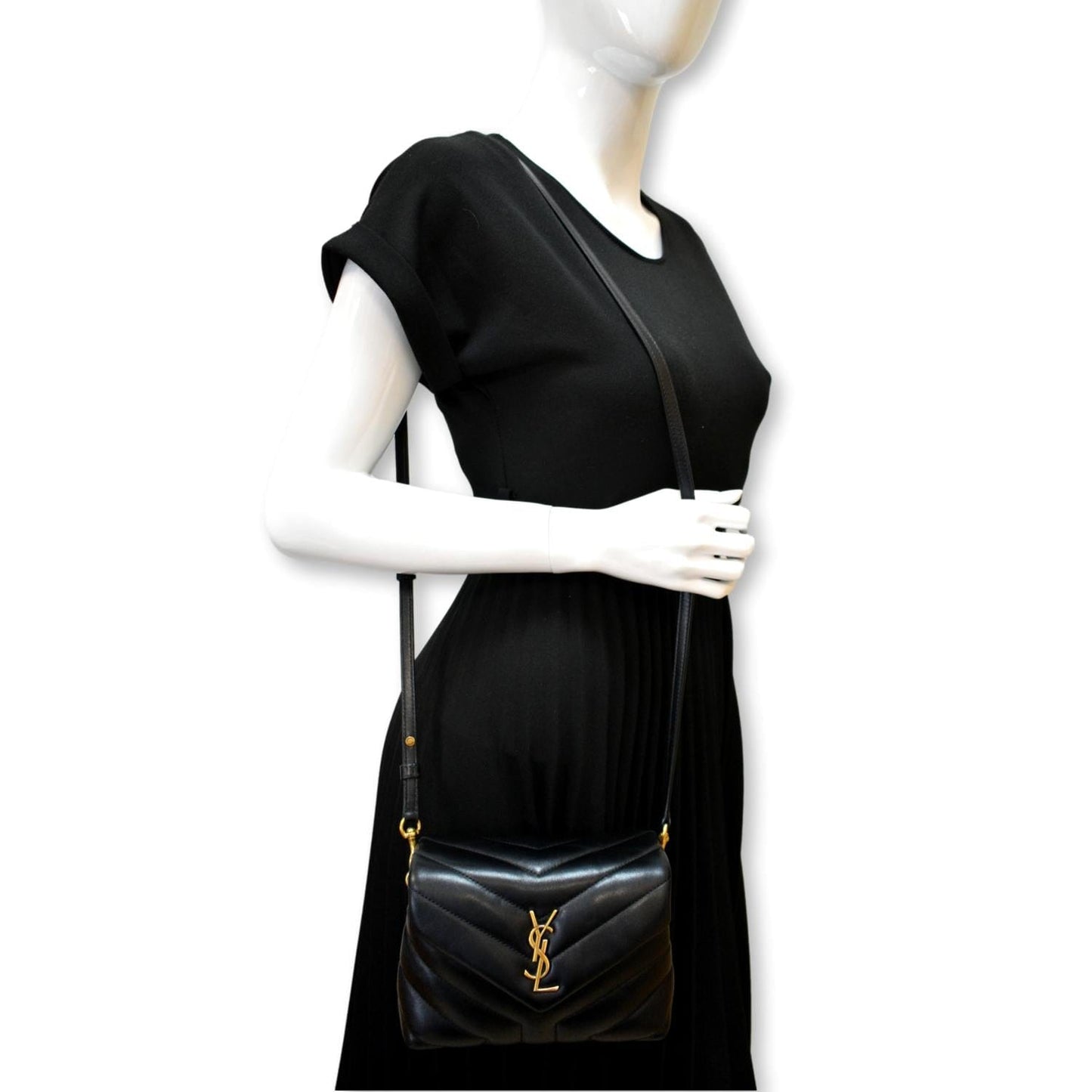 Saint Laurent Loulou Leather Black Shoulder Bag Style 3