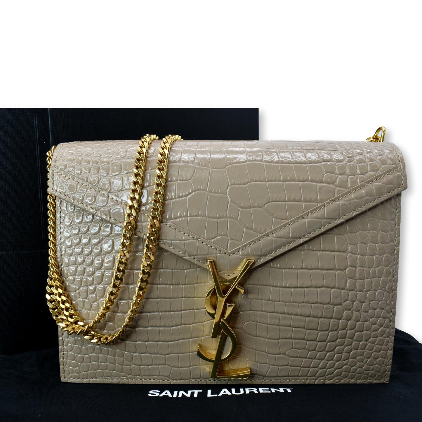 Saint Laurent Cassandra Beige Shoulder Bag