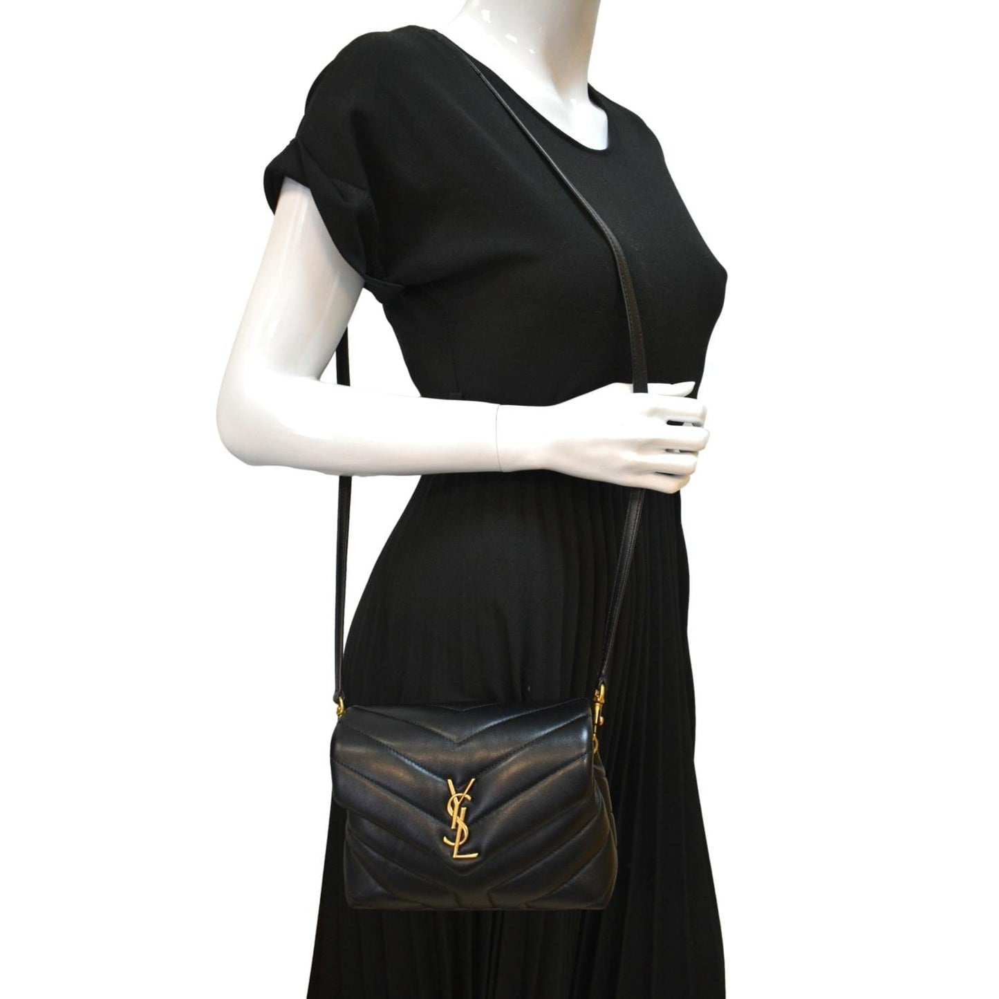 Saint Laurent Loulou Leather Black Crossbody Style 5