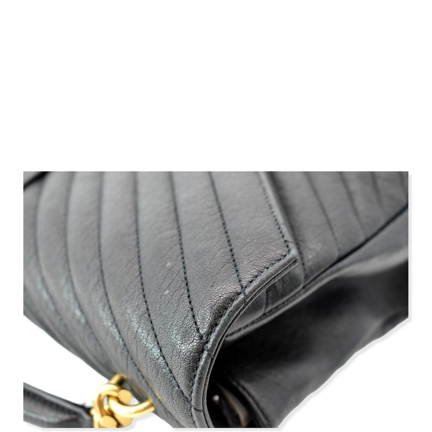Saint Laurent College Leather Black Shoulder Bag Leather