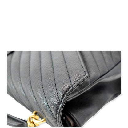 Saint Laurent College Leather Black Shoulder Bag Leather