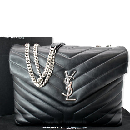 Saint Laurent Loulou Leather Black Shoulder Bag Style 4