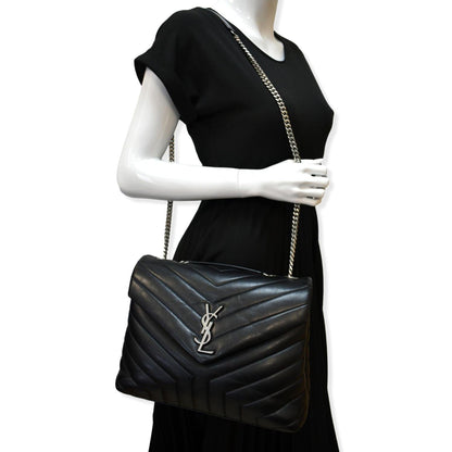 Saint Laurent Loulou Leather Black Shoulder Bag Style 4