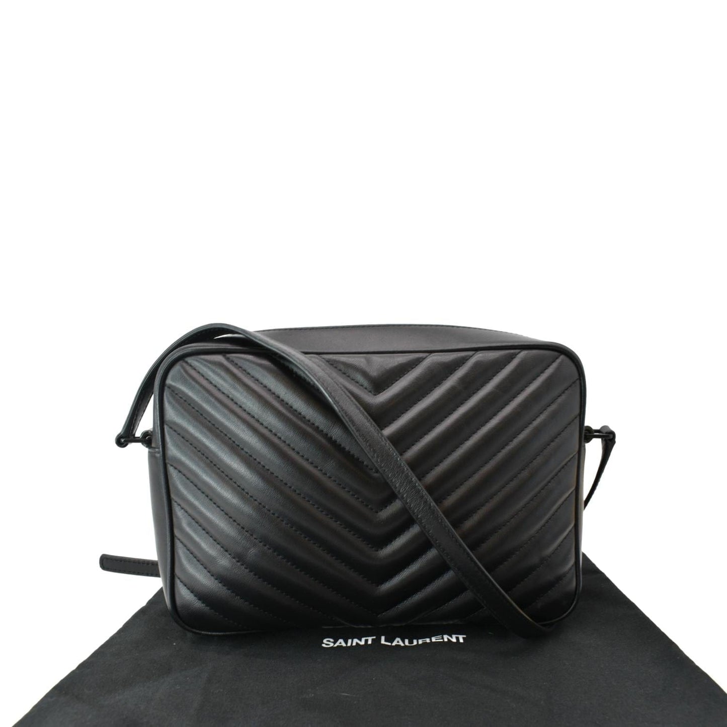 Saint Laurent Lou Leather Black Crossbody Style 10