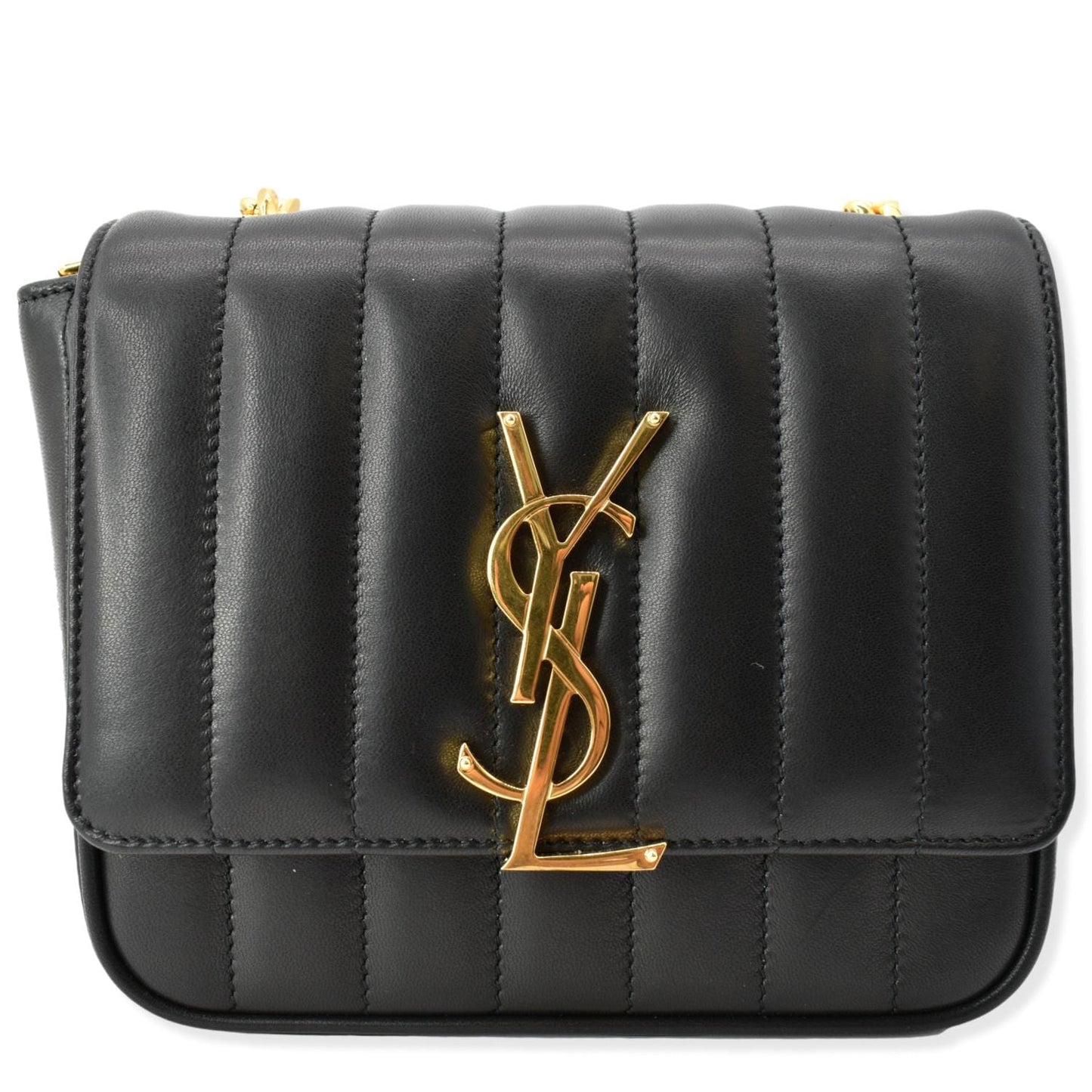 Saint Laurent Monogram Leather Black Crossbody Leather