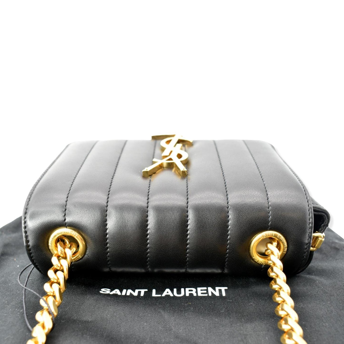 Saint Laurent Monogram Leather Black Crossbody Leather