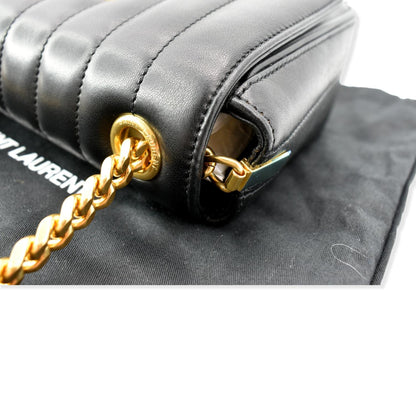Saint Laurent Monogram Leather Black Crossbody Leather