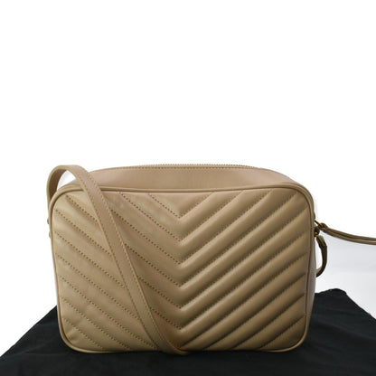 Saint Laurent Lou Leather Beige Crossbody
