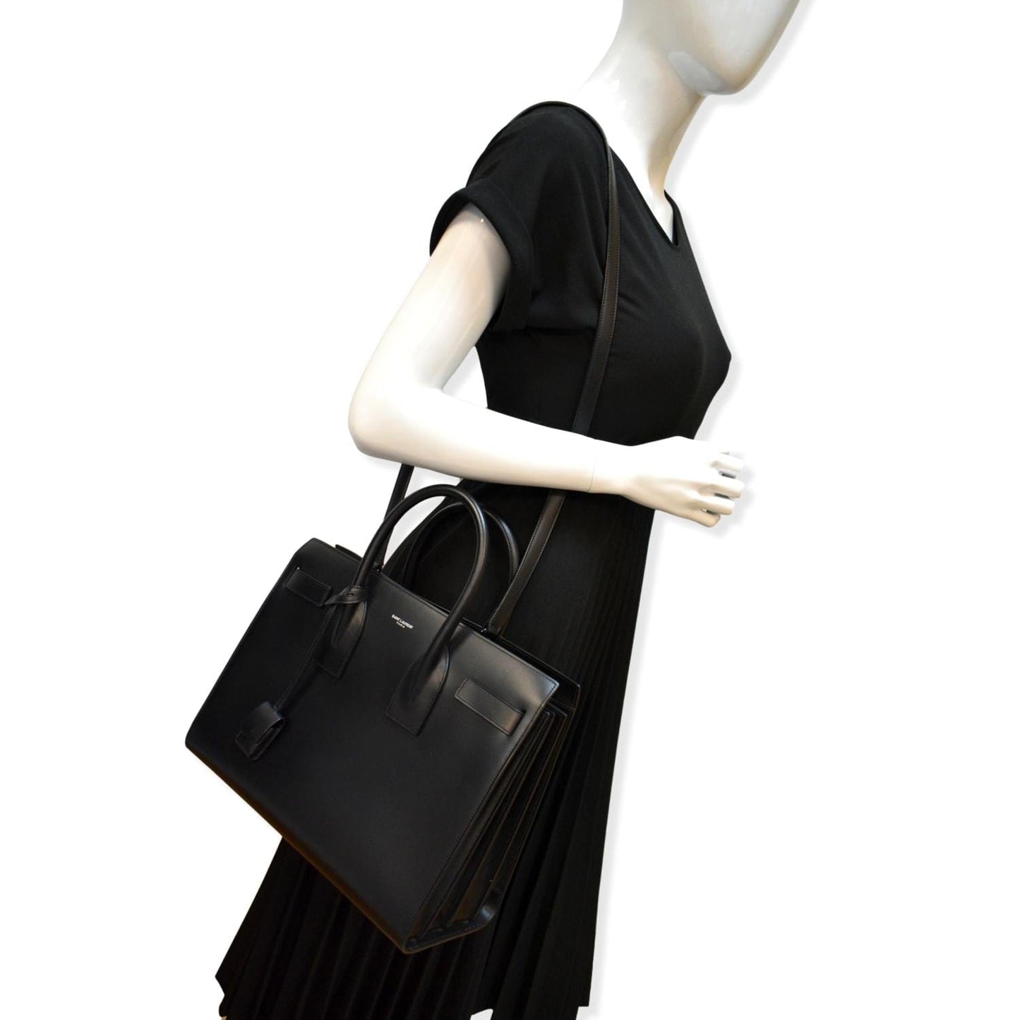 Saint Laurent Sac De Jour Leather Black Shoulder Bag Leather