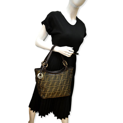 Fendi Tote Canvas Brown Tote Bag Style 2