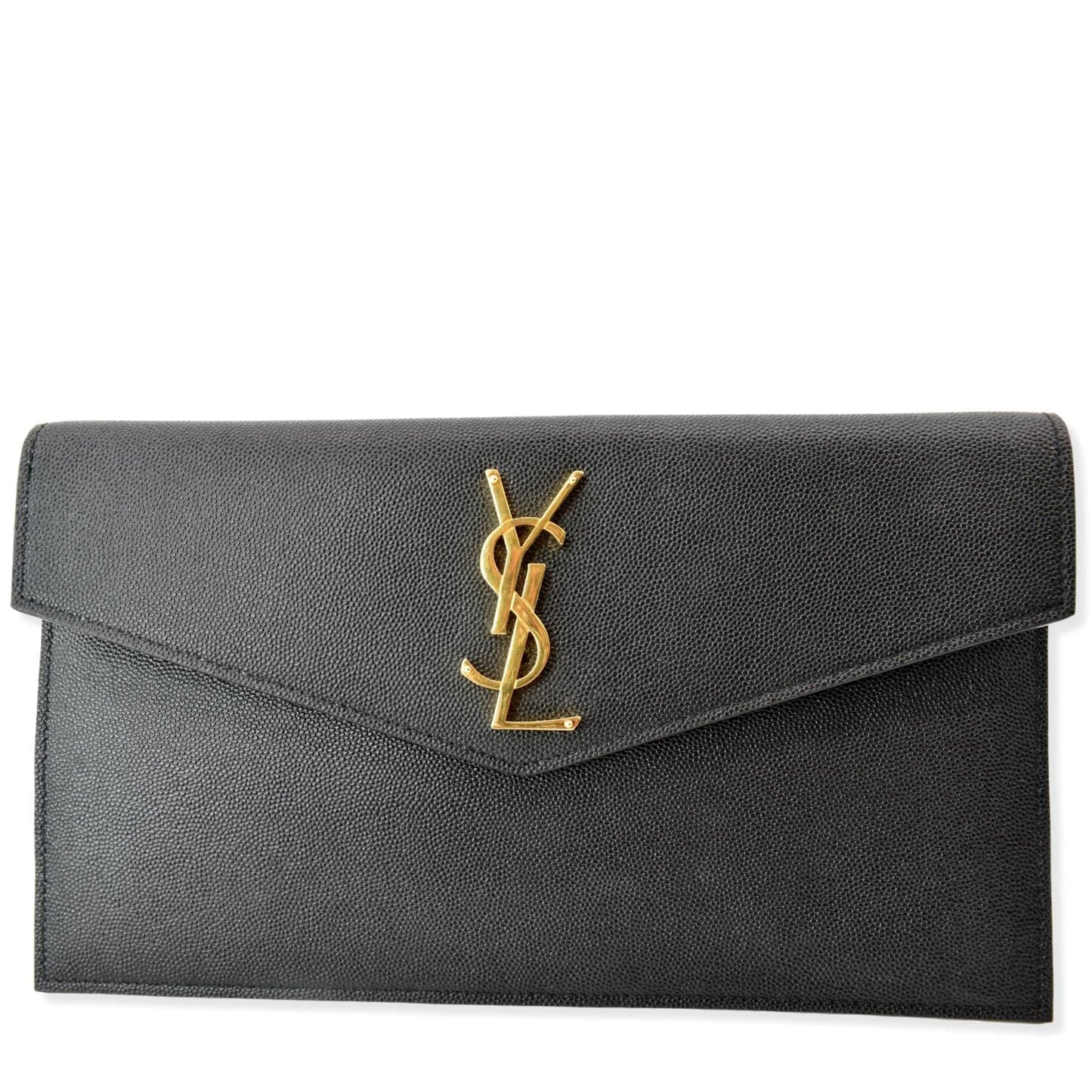 Saint Laurent Envelope Leather Black Shoulder Bag Style 10