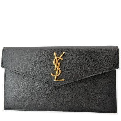 Saint Laurent Envelope Leather Black Shoulder Bag Style 10