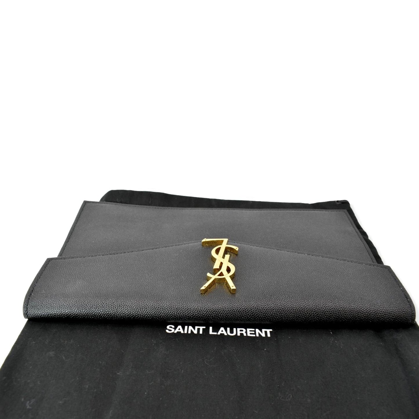 Saint Laurent Envelope Leather Black Shoulder Bag Style 10