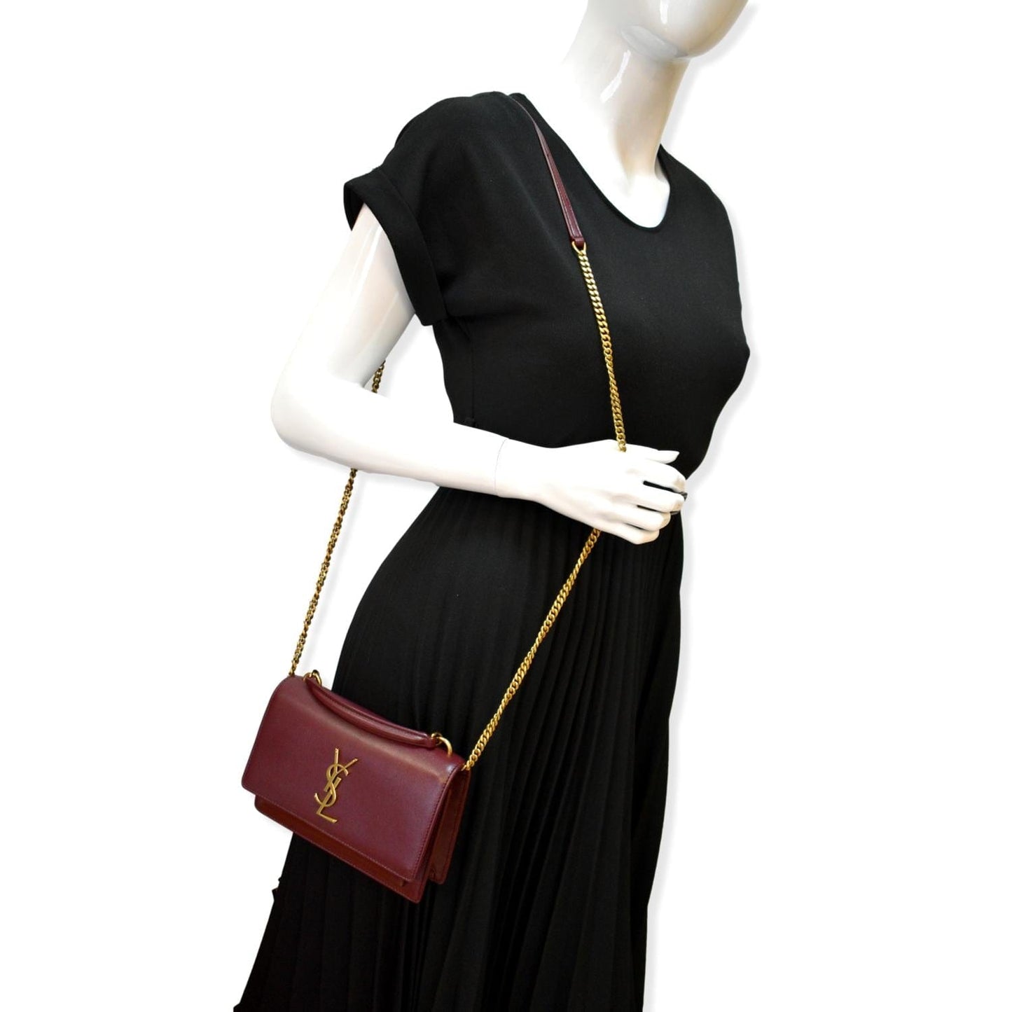 Saint Laurent Sunset Leather Red Crossbody Style 5