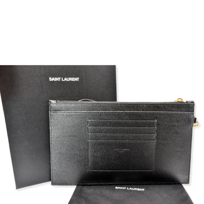 Saint Laurent Monogram Matelassé Black Clutch