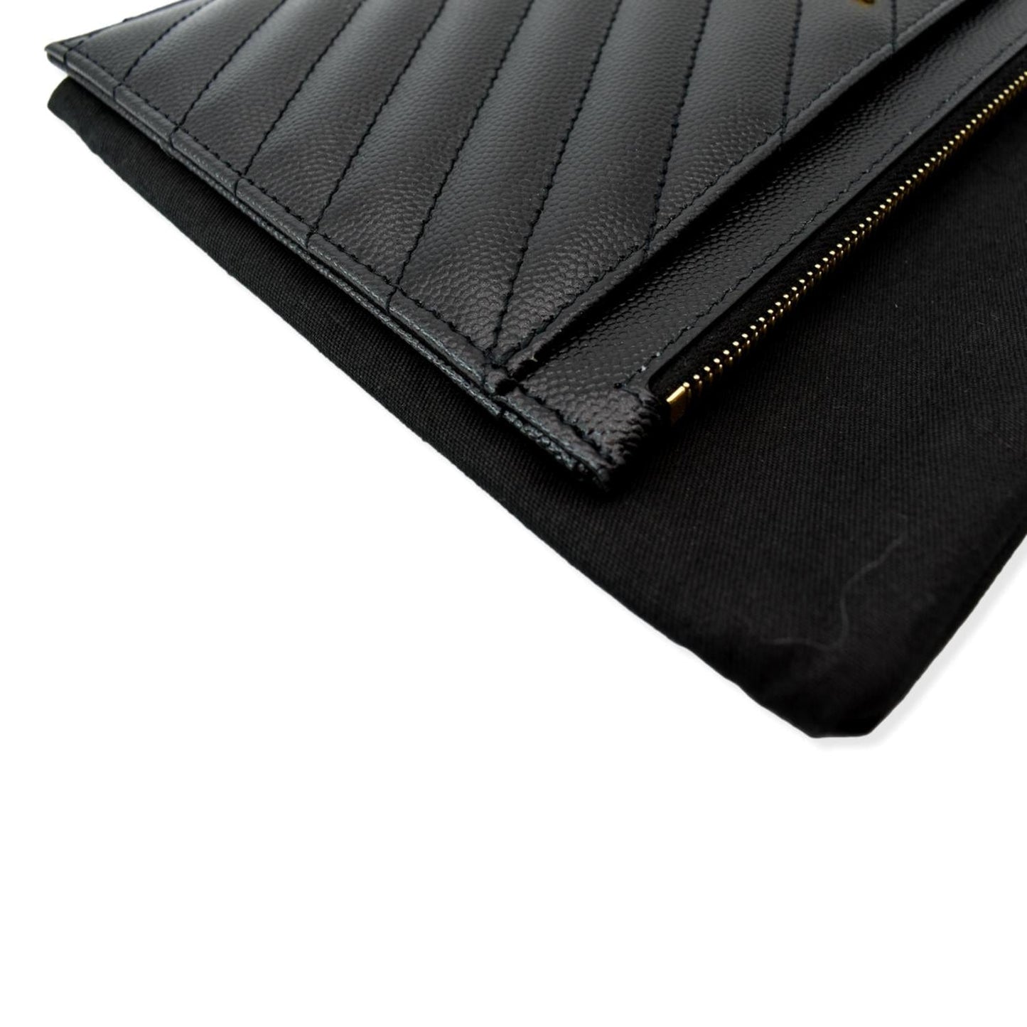 Saint Laurent Monogram Matelassé Black Clutch