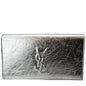 Saint Laurent Leather Silver Clutch