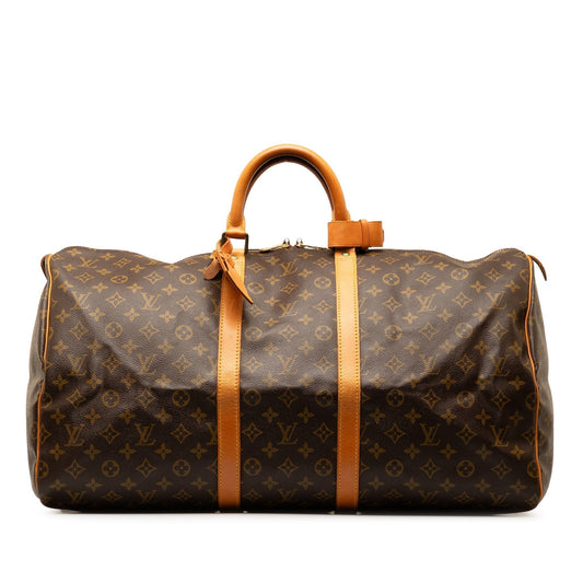 Brown Louis Vuitton Monogram Keepall 60 Travel Bag