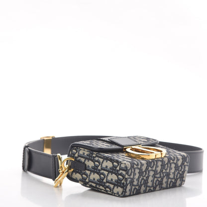 CHRISTIAN DIOR BLUE OBLIQUE 30 MONTAIGNE BOX BAG