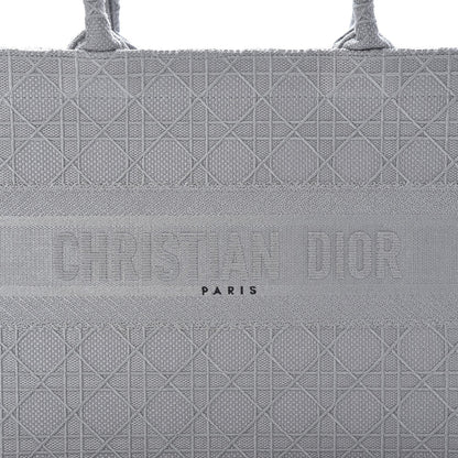 DIOR EMBROIDERED CANNAGE MEDIUM BOOK TOTE BAG