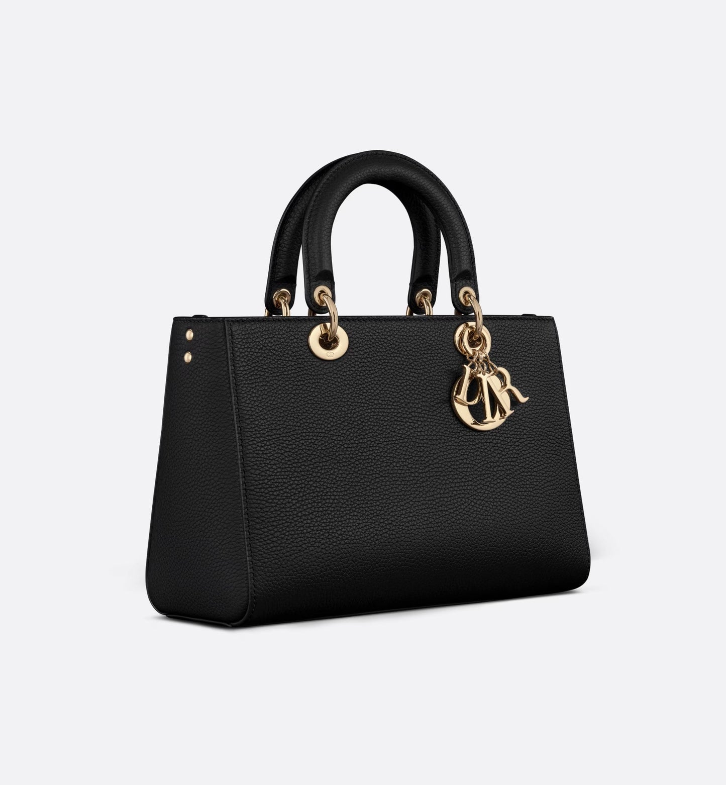 CHRISTIAN DIOR GRAINED CALFSKIN LARGE LADY DIOR BAG