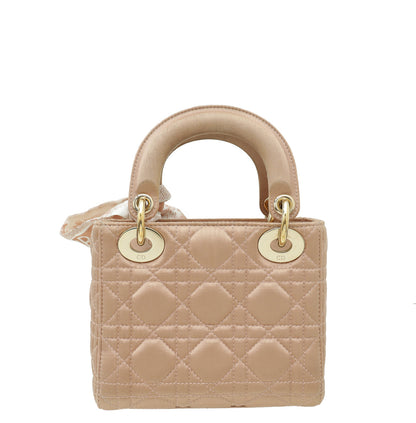 Dior Lady Dior Cannage Pink Handbag Style 3