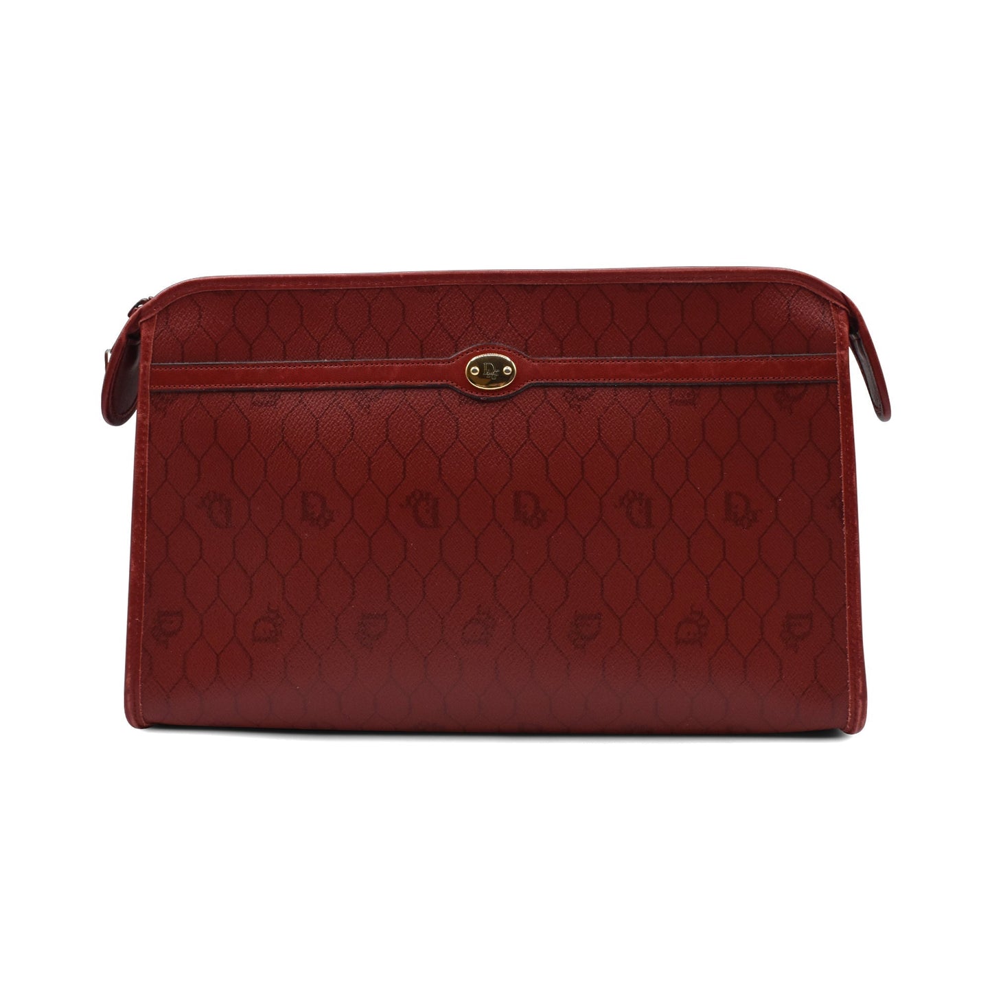 Dior Monogram Leather Canvas Clutch Bag