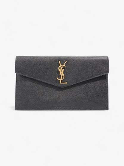 Saint Laurent Uptown Leather Black Clutch Leather