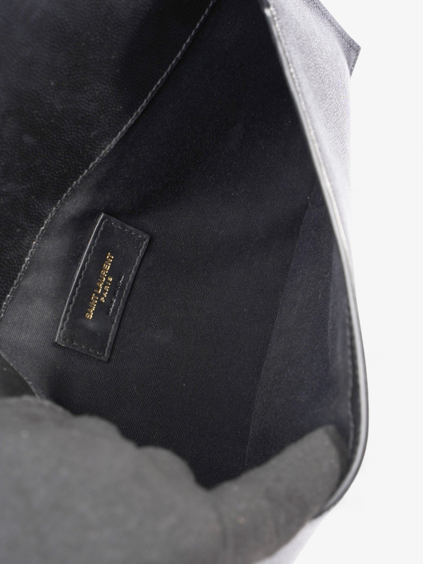 Saint Laurent Uptown Leather Black Clutch Leather