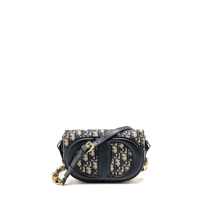 Dior Signature Crossbody Purse Oblique Canvas Navy