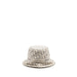 Dior Size 58 Oblique Small Brim Bucket Hat Cotton White/Gray
