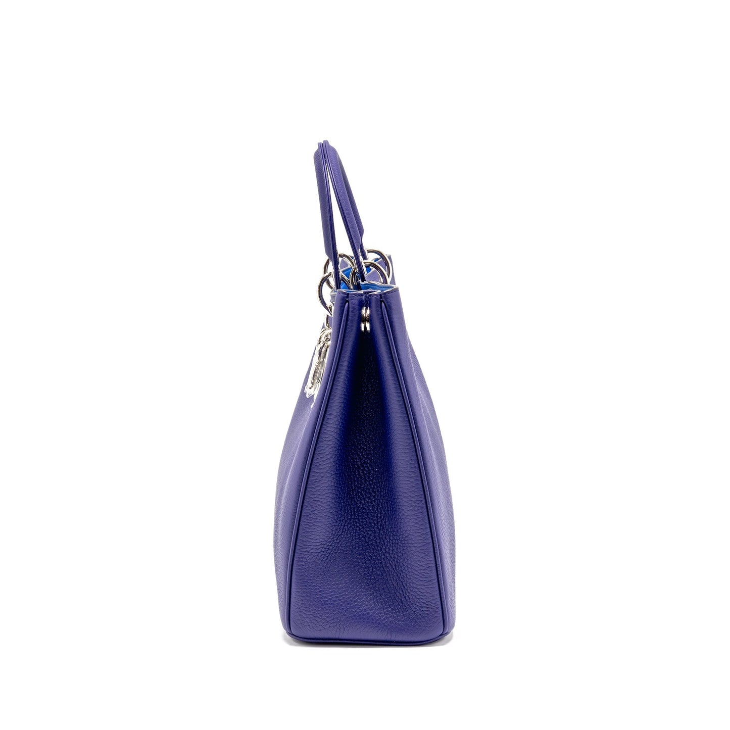 Dior Diorissimo Tote Purse Calfskin Purple/Blue