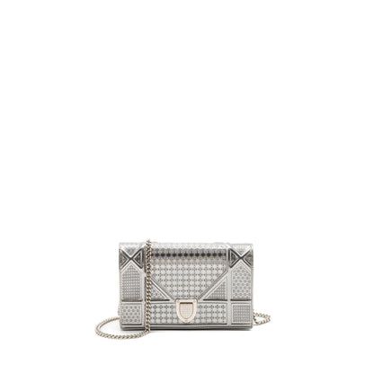 Dior Diorama Wallet On Chain Calfskin Silver