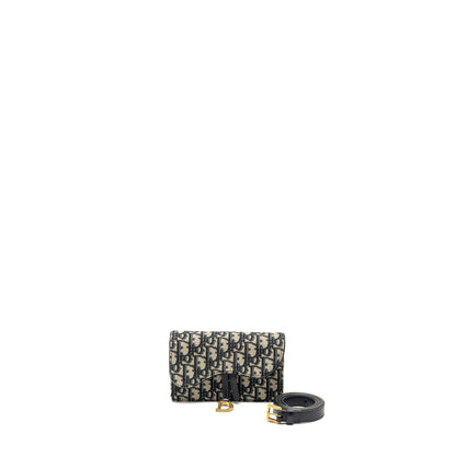 Dior Saddle Belt Pouch dior oblique canvas blue