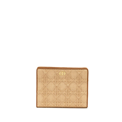 Dior 30 Montaigne Dea Pouch Natural Cannage Raffia Beige/Multicolour