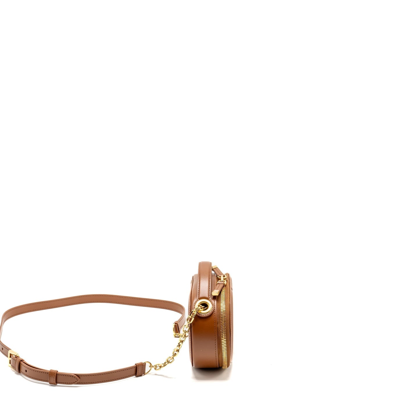 Dior Signature Pouch with Chain Calfskin Golden Saddle