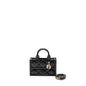 Dior Dioramour Mini Dior Book Tote Macrocannage Calfksin Black