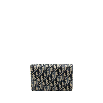 Dior Saddle Pouch Blue Dior Oblique JACQUARD Canvas