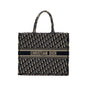Dior Large Book Tote Blue Dior Oblique Embroidery