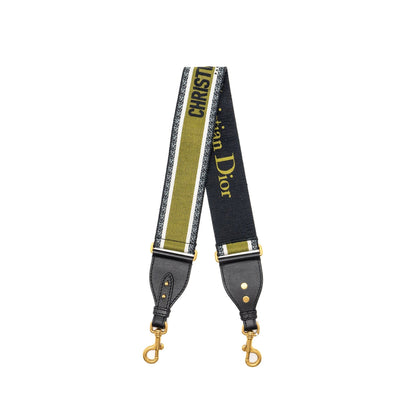 Dior Shoulder Strap Canvas Embroidered Green/Black/Multicolour