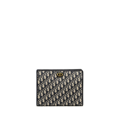 Dior 30 Montaigne Dea Pouch Blue Oblique Jacquard